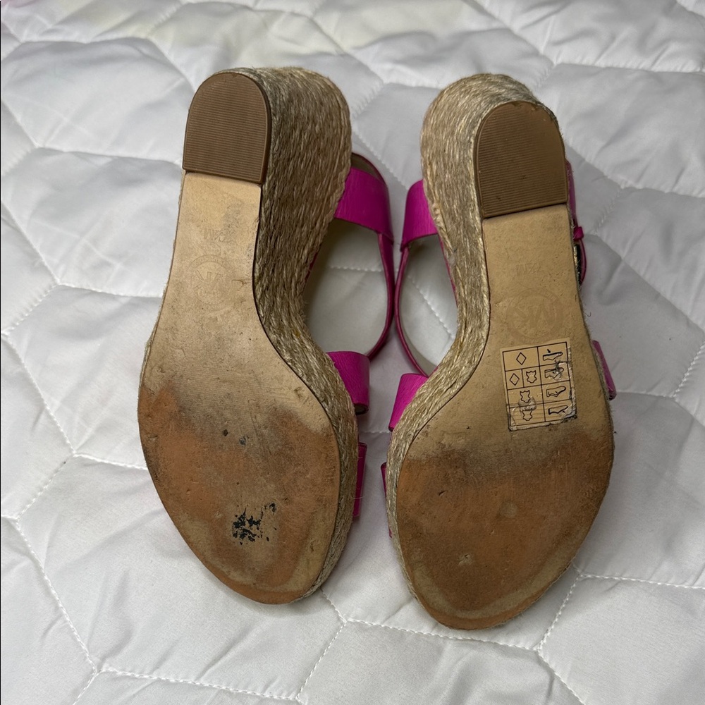 Michael Michael Kors Strappy Espadrille Wedge Heel Sandals - Picture 5 of 7